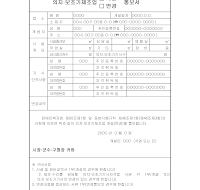 의지보조기제조업통보서 (개설및변경)